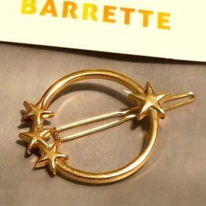 NWT Gold-Toned Circle & Stars Hair Barrette $8/ea!